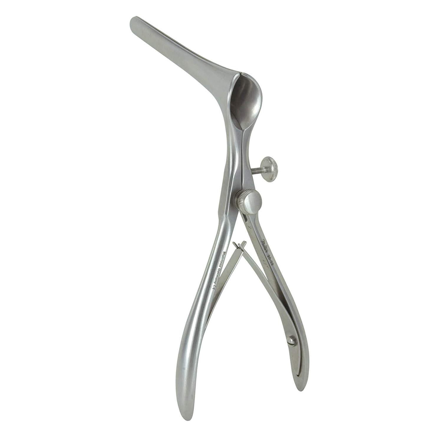 Septum Speculum, Self-Retaining, Very Narrow Blades, Ebonized Finish, 5 1/2" (14.0 Cm), 35.0 Mm Blades